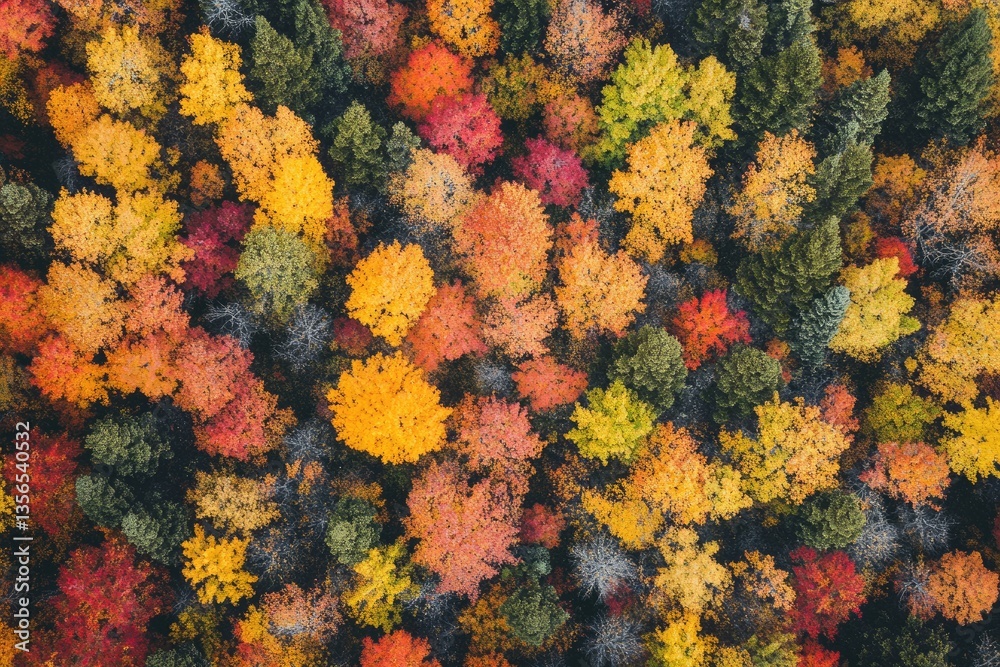 Whitefish Montana. Aerial View of Autumn Colors and Mountain Landscape Whitefish Montana. Aerial View of Autumn Colors and Mountain Landscape