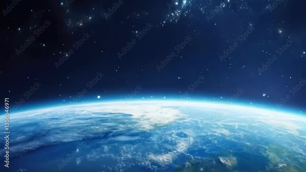 A stunning video still of Earth from space, captured from a high-angle view, showcasing the planet's curvature against a starry backdrop. Live desktop wallpaper. A stunning video still of Earth from space, captured from a high-angle view, showcasing the planet's curvature against a starry backdrop. Live desktop wallpaper.