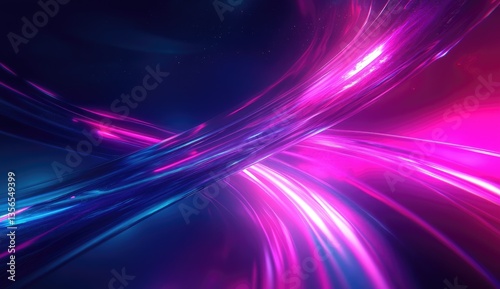 Abstract digital art with vibrant neon streaks