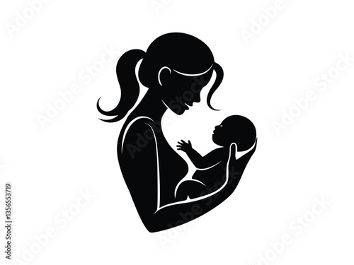 Paramedic Mom Silhouette Mothers Day Heroine Art