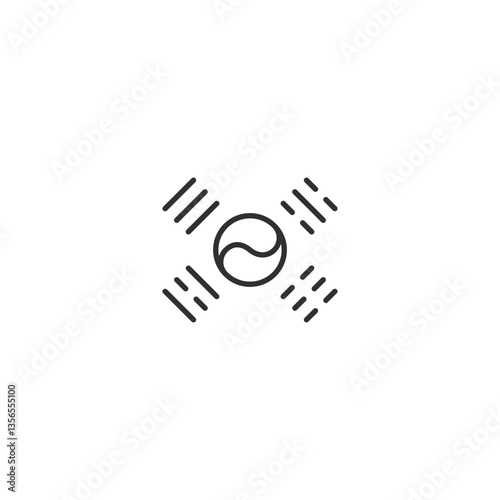 Linear satellite icon for communication and technology designs.