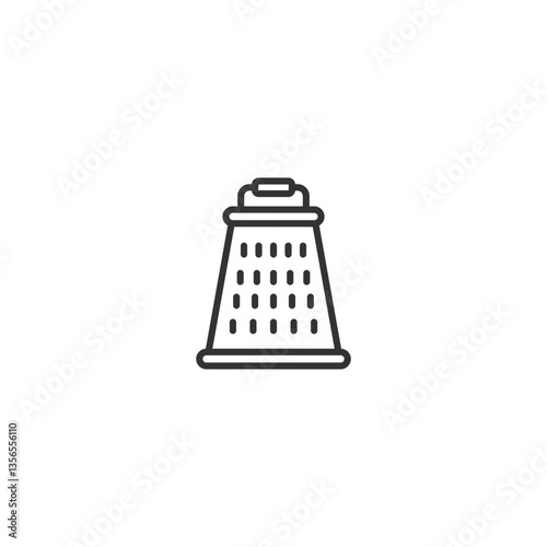 Minimalist cheese grater icon for kitchen and cooking tools design.