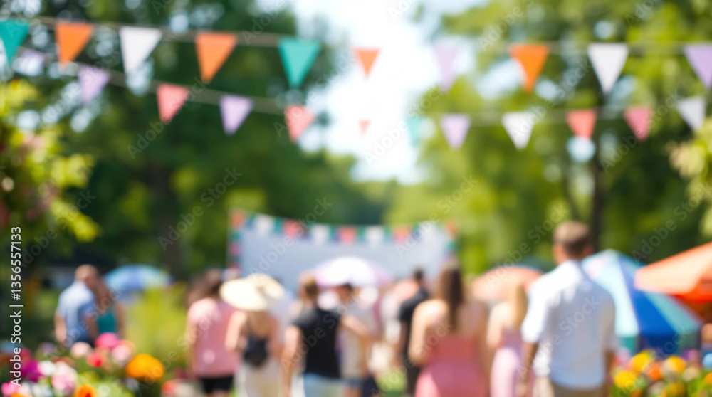 custom made wallpaper toronto digitalBlur background of garden festival day in summer