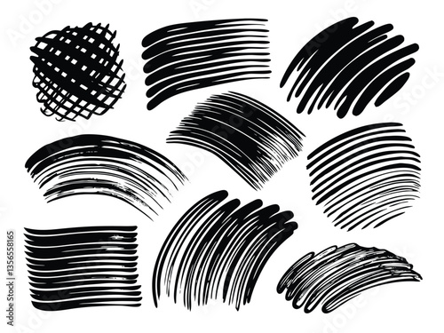silhouette black art lines