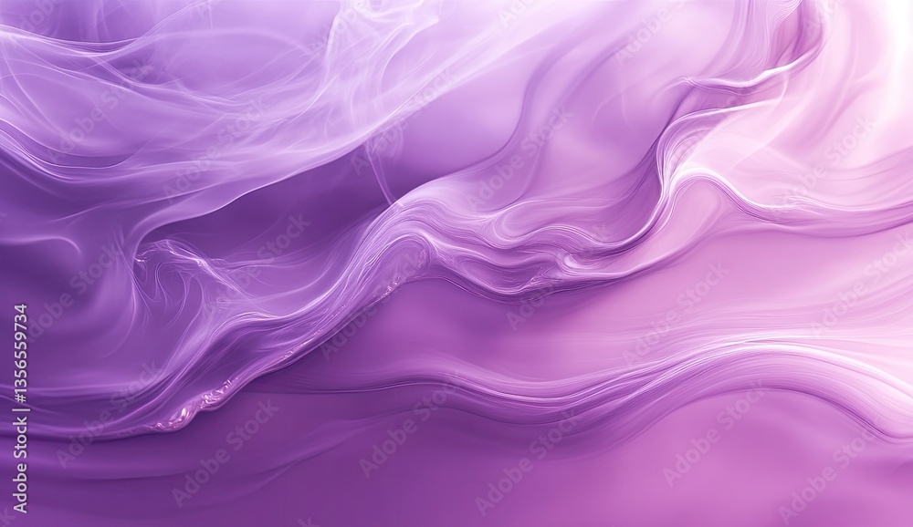Naklejka premium Fluid, ethereal purple and lavender abstract design