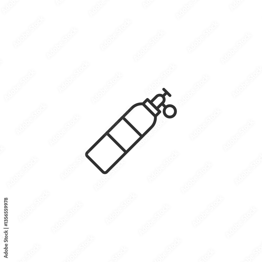 Simple linear icon of a syringe for medical and healthcare use. Simple linear icon of a syringe for medical and healthcare use.