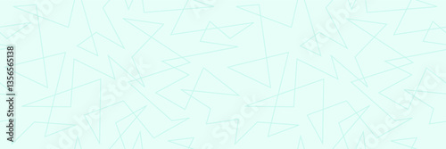 Teal geometric pattern. Seamless angular sharp line vector graphic print design. Random diagonal lines chaos.