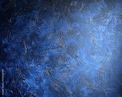 Abstract blue texture with golden streaks, creating a serene atmosphere, suitable for backgrounds