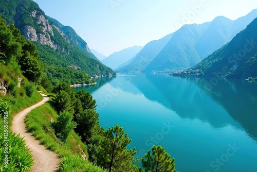 A breathtaking view of Skadar Lake National Park in Montenegro with lush greenery and crystal clear waters,  Montenegro,  nature
