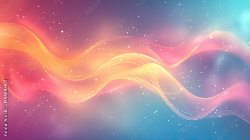 Obraz premium A soft gradient background with light curves, perfect for presentations or design.