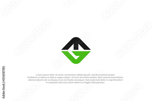 letter eg or ge abstract business modern minimalist logo