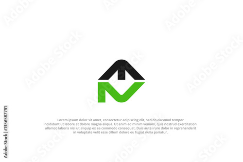letter en or ne abstract business modern minimalist logo
