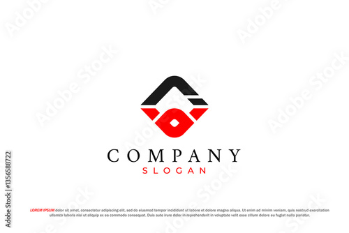letter io or oi abstract business modern minimalist logo