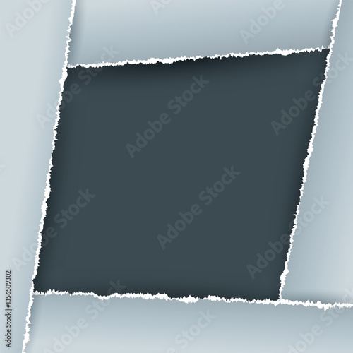 Abstract background with grunge torn paper border design