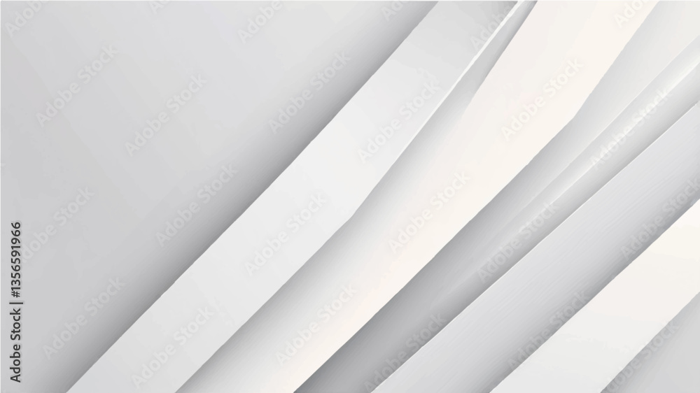 White abstract modern background with diagonal lines. Vector illustration