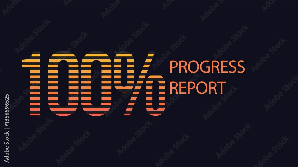 Animated 100 percent infographic elements, Market data analysis of progress report amount on a black theme for presentation design Animated 100 percent infographic elements, Market data analysis of progress report amount on a black theme for presentation design