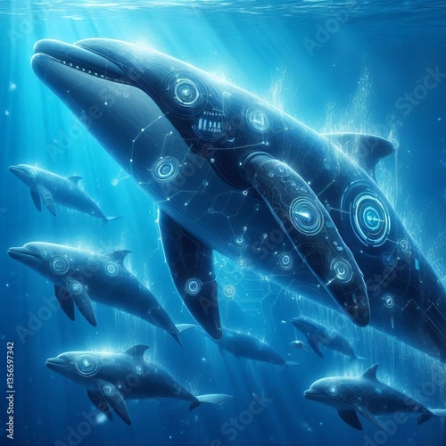 Intelligent Marine Animals Whales or dolphins that have develope