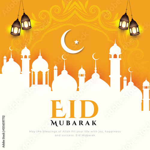Arabic Typography Eid Mubarak Eid Al-Adha Eid Saeed , Eid Al-Fitr text Calligraphy 