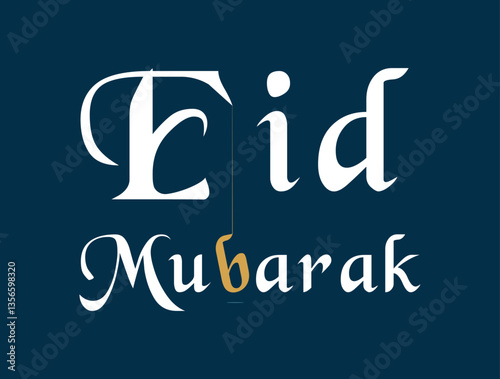 Arabic Typography Eid Mubarak Eid Al-Adha Eid Saeed , Eid Al-Fitr text Calligraphy 