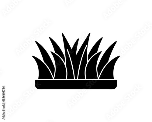 creative details Grass Patch Icon vector illustration