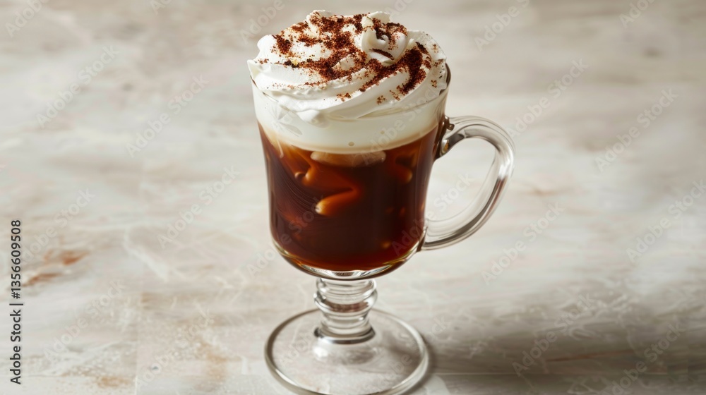 Indulge in a creamy, coffee beverage topped with whipped cream and a sprinkle of cocoa. Perfect for a cozy moment. Indulge in a creamy, coffee beverage topped with whipped cream and a sprinkle of cocoa. Perfect for a cozy moment.