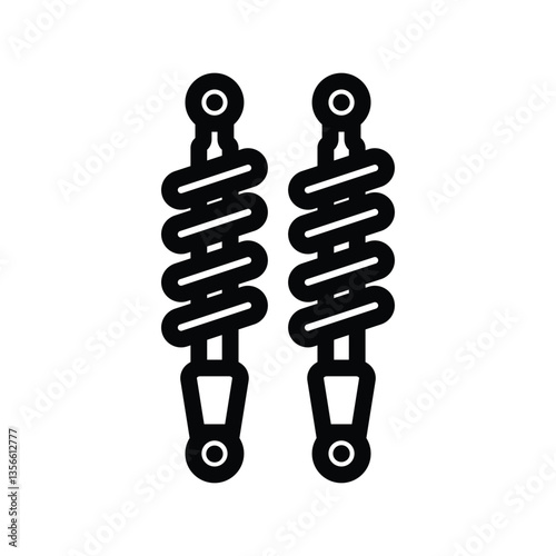 mono motorbike one pair vector icon outline set. motorcycle icon theme