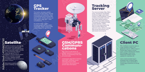 GPS Navigation Isometric flowchart
