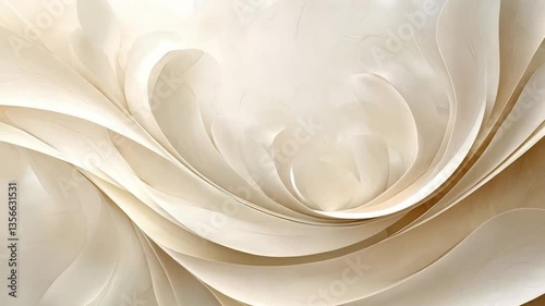 Abstract smooth beige background with flowing curves and elegant shapes