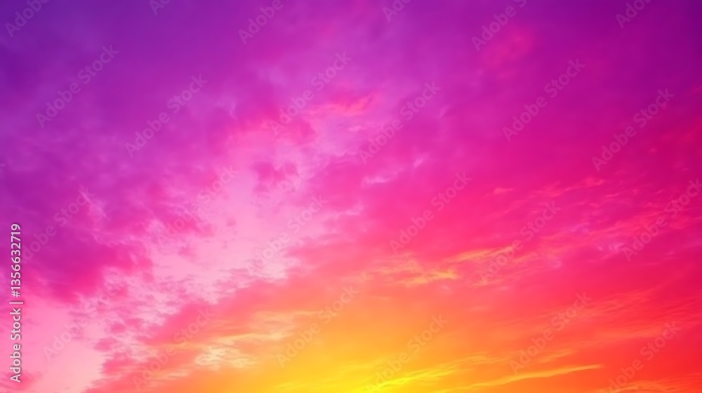 Vibrant sunset sky with pink, purple, and orange clouds. Vibrant sunset sky with pink, purple, and orange clouds.