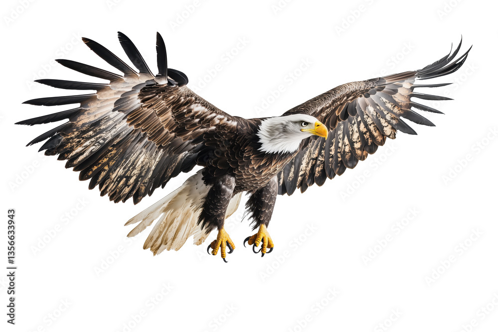 Obraz premium Bald eagle in transparent background