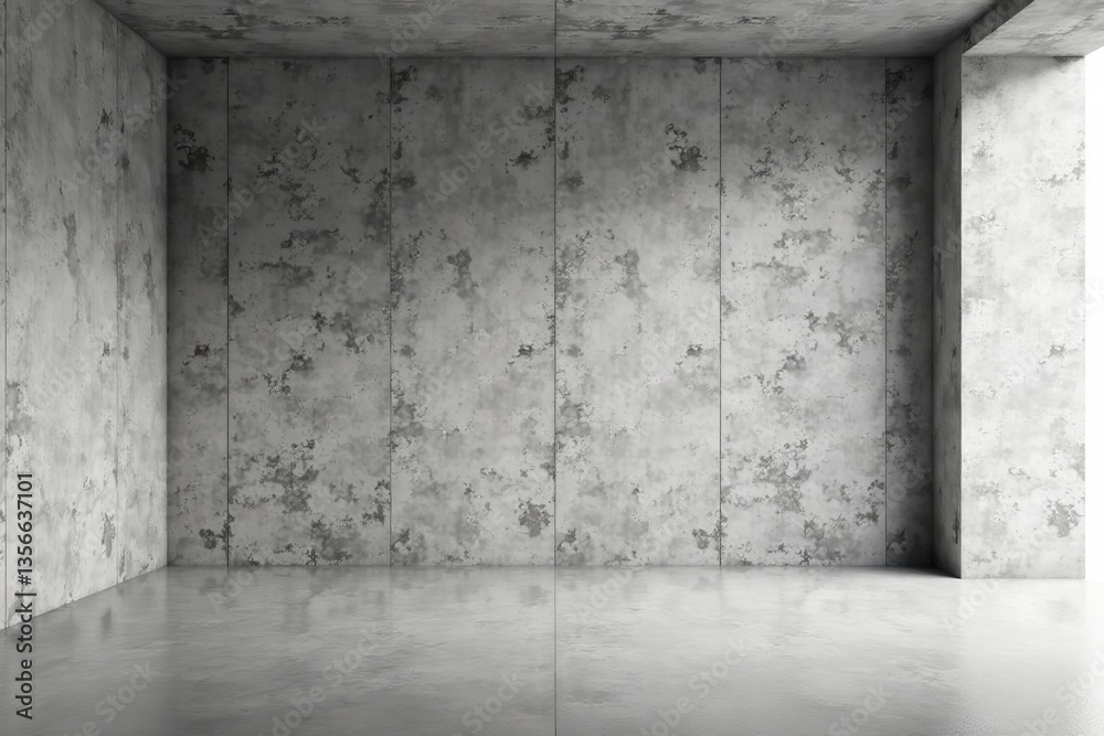 Abstract concrete room with empty space for design mockup or banner display, minimalist,  mockup