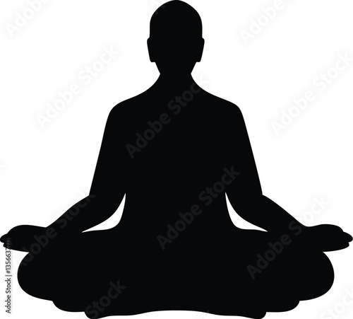 Meditation Pose, Lotus Position, Mindfulness, Yoga, Relaxation, Zen Icon


