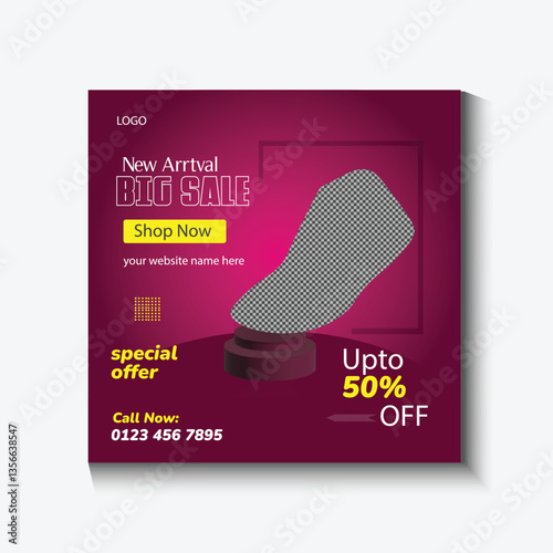 Social media post banner template 