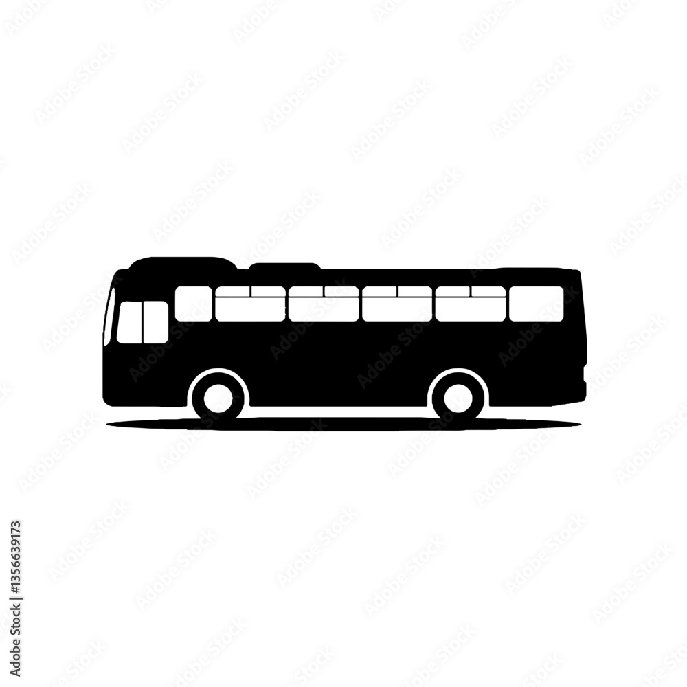 Wheels On The Bus Silhouette SVG Design Wheels On The Bus Silhouette SVG Design