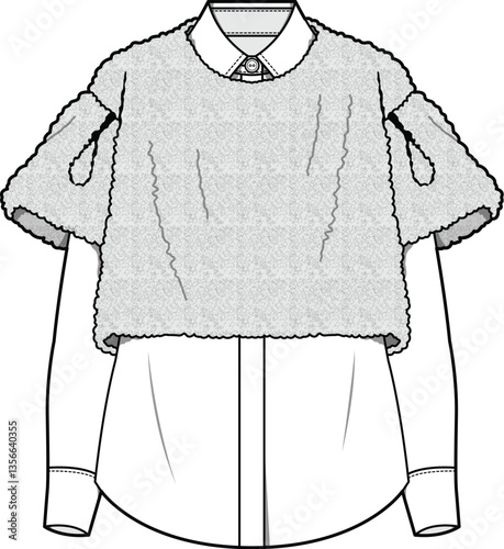 Quadro su tela illüstrasyon,design,vector,shirts tecnicals,shirts drawings,women shirts,shirts