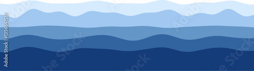 Abstract blue wave pattern with gradients in soft tones.