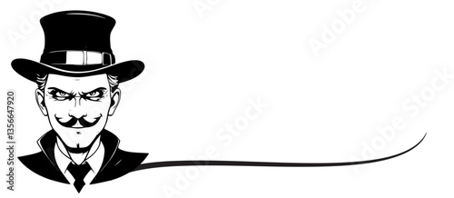 Silhouette of a Sinister Gentleman - Halloween Character