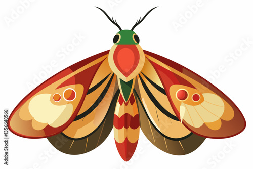 Colorful Butterfly in Flight: A captivating illustration showcasing a beautiful butterfly with intricate patterns and vibrant hues.