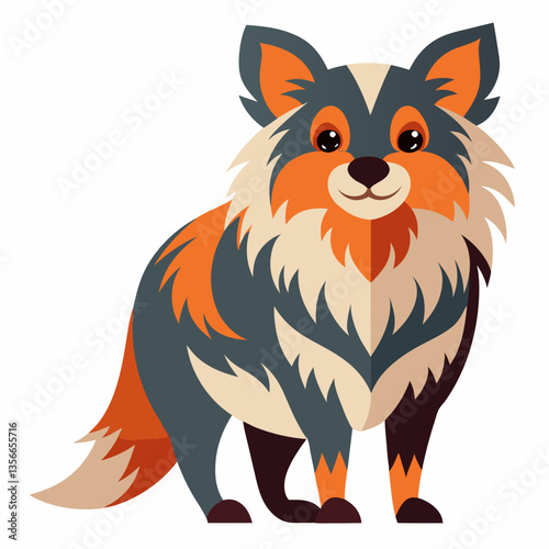 Playful Pup: A stylized illustration of a charming pup with expressive eyes, perfect for adding a touch of whimsy.