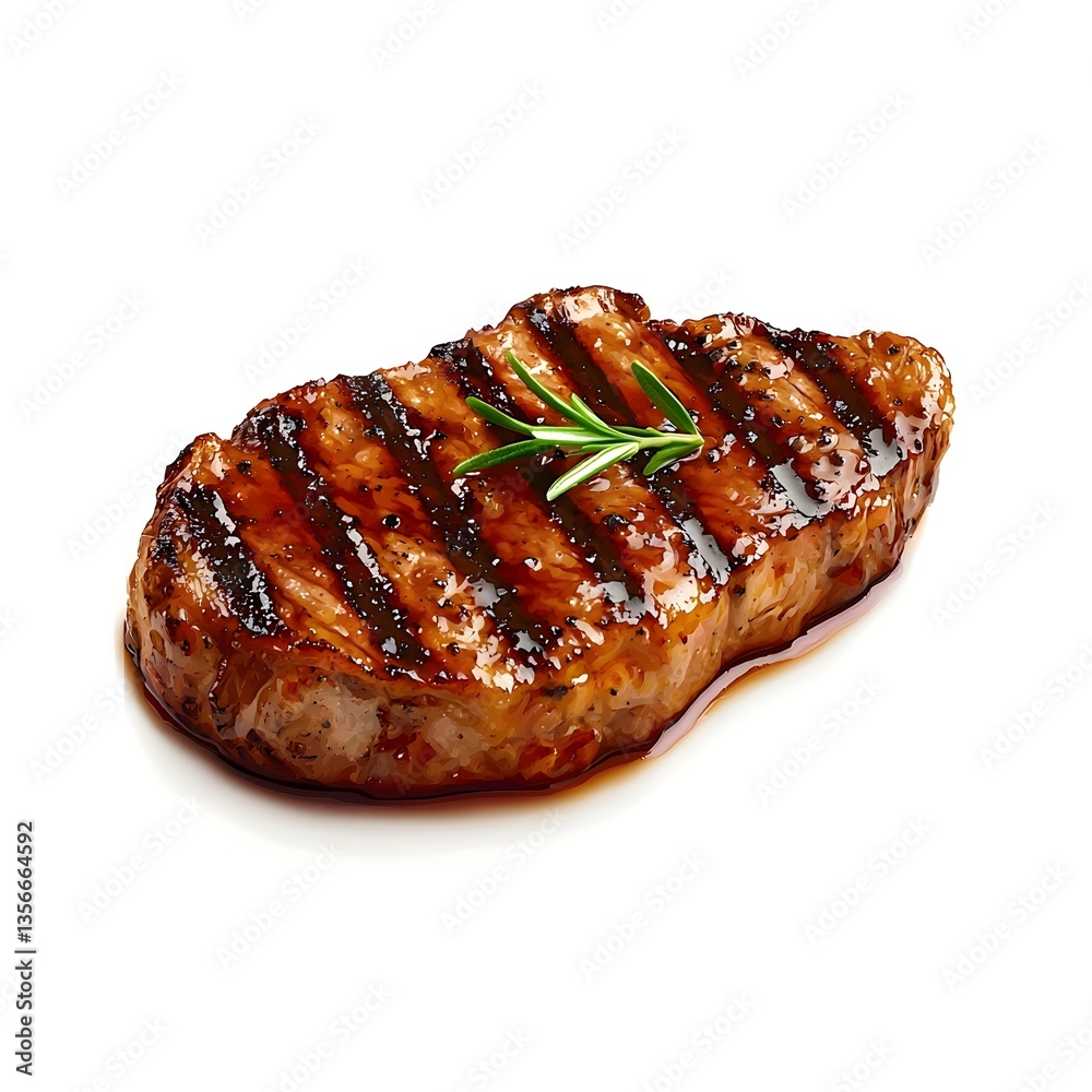 Mouthwatering grilled steak with savory sauce Mouthwatering grilled steak with savory sauce