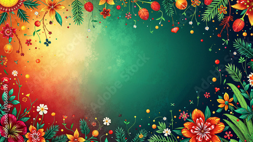 Obraz na płótnie Vibrant and festive abstract background isolated on transparent background for Cinco de Mayo celebrations, perfect for marketing materials. w salonie