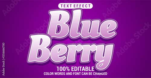 Editable Blue berry text style effect