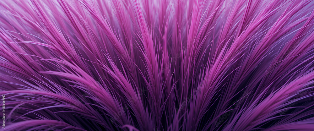 Toned grass. Viva magenta color. Trend 2023. Background for design. Plant, leaves. Monochrome. Wide banner. Panoramic. Toned grass. Viva magenta color. Trend 2023. Background for design. Plant, leaves. Monochrome. Wide banner. Panoramic.