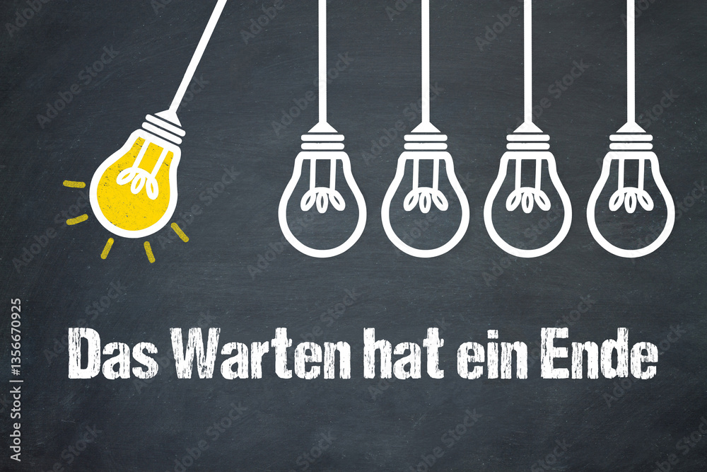 Fototapeta premium Das Warten hat ein Ende 