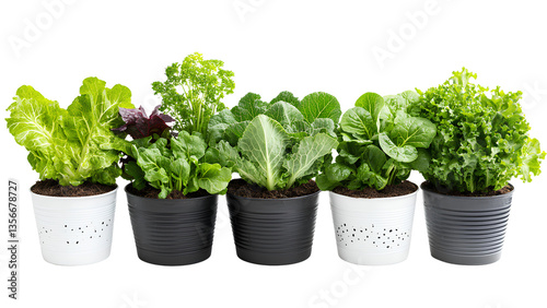 fresh herbs in a pot