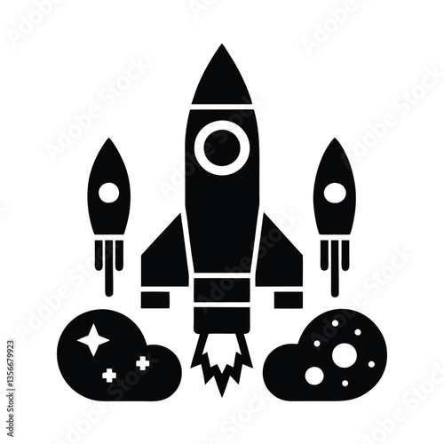 Soaring to New Heights: A stylized depiction of a rocket launch, symbolizing innovation, ambition, and the boundless possibilities of exploration.
