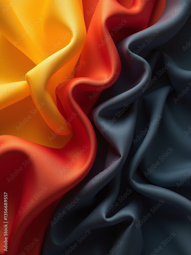 Obraz premium A colorful piece of fabric with a blue stripe