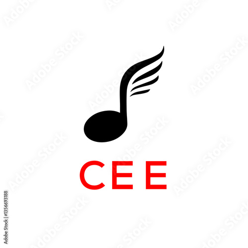 Schilderij op canvas CEE creative minimalist letter logo.