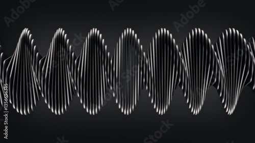 Abstract Data FlHypnotic background animation featuring geometric transformation from plates to coins in wavelike motion. Perfect for website backdrops, tech presentations, and data visualization