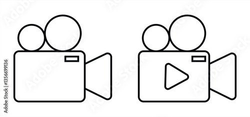 video camera icon. vector illustration